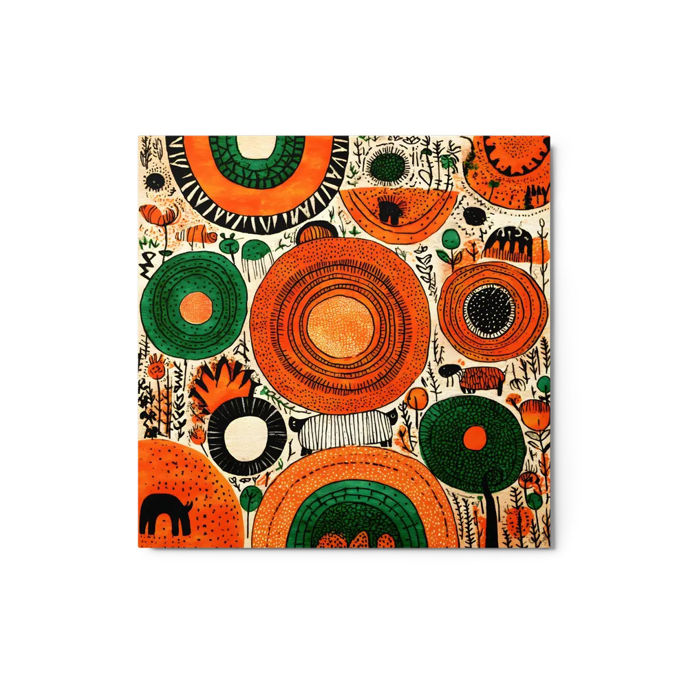 Stylized Folk Art Landscape | Art Print