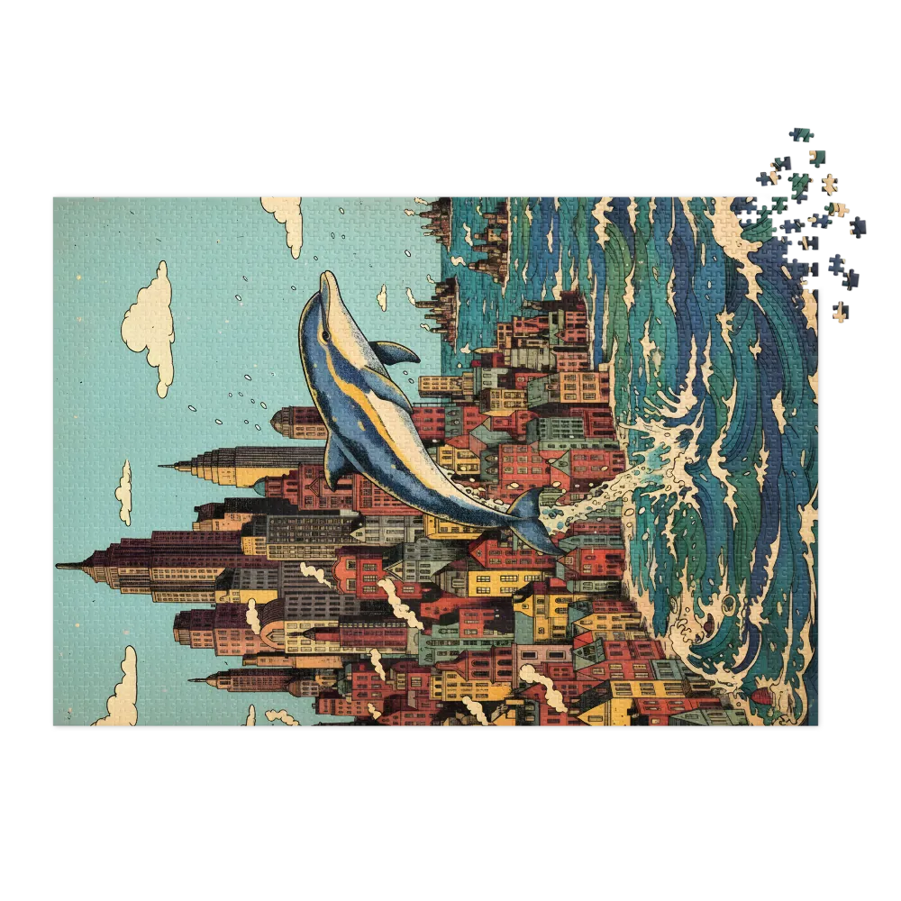Dolphin Over City