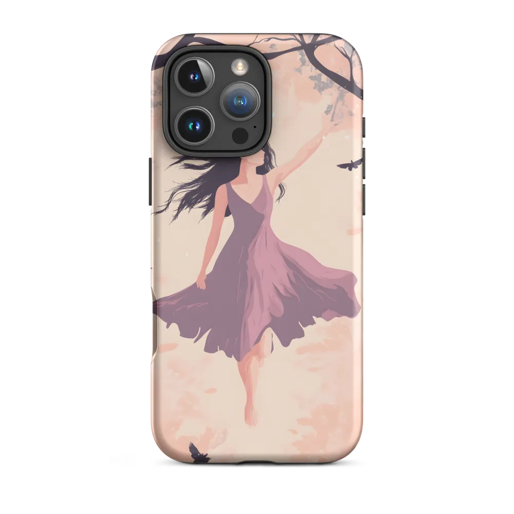 Serene Woman in Nature Illustration | Phone Case