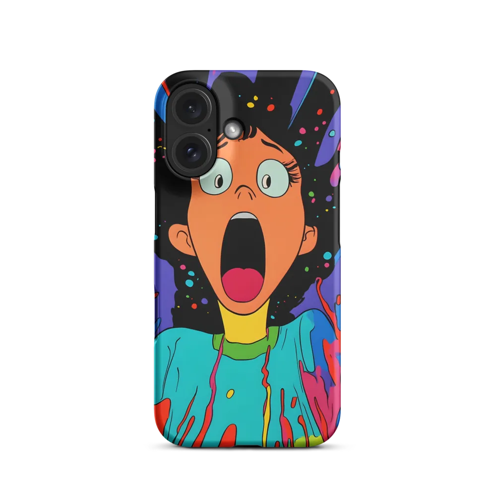 Girl in Shock with Colorful Explosion | Phone Case