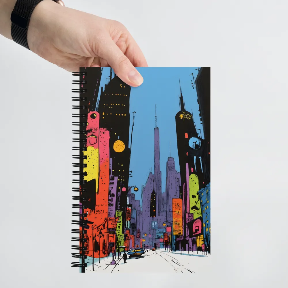 Electric Cityscape 
 Spiral Notebook | 140 pages