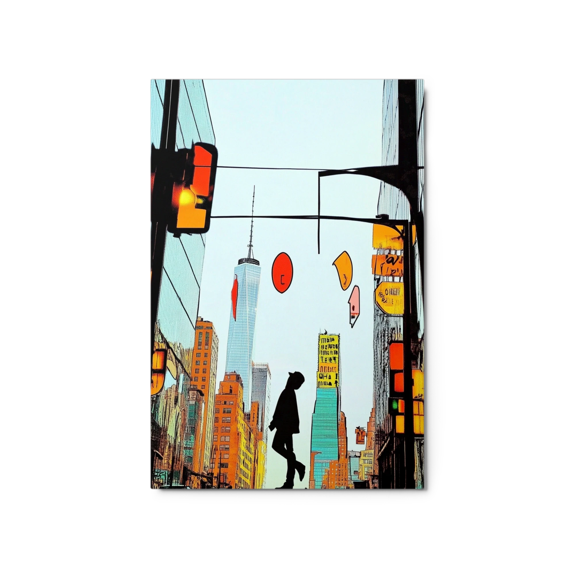 Surreal Cityscape with Silhouette