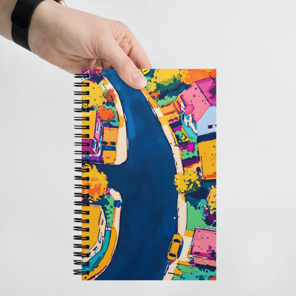 Vibrant Neighborhood Overhead 
 Spiral Notebook | 140 pages