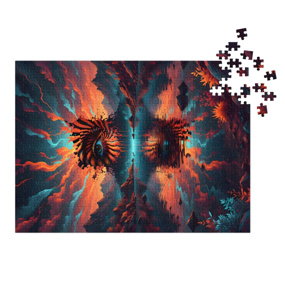 Cosmic Eye Reflection 
 Jigsaw Puzzle in Tin Box