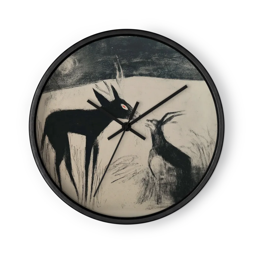 Nocturne Encounter | Wall Clock