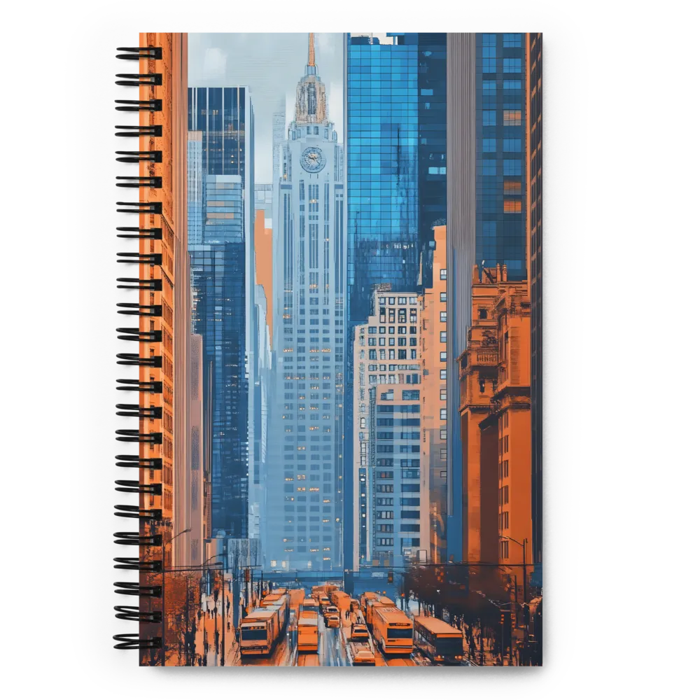 Urban Metropolis Painting 
 Spiral Notebook | 140 pages