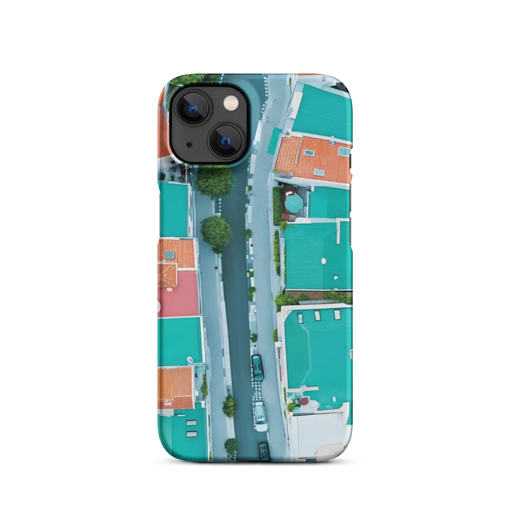 Aerial View of Colorful Urban Houses | Phone Case