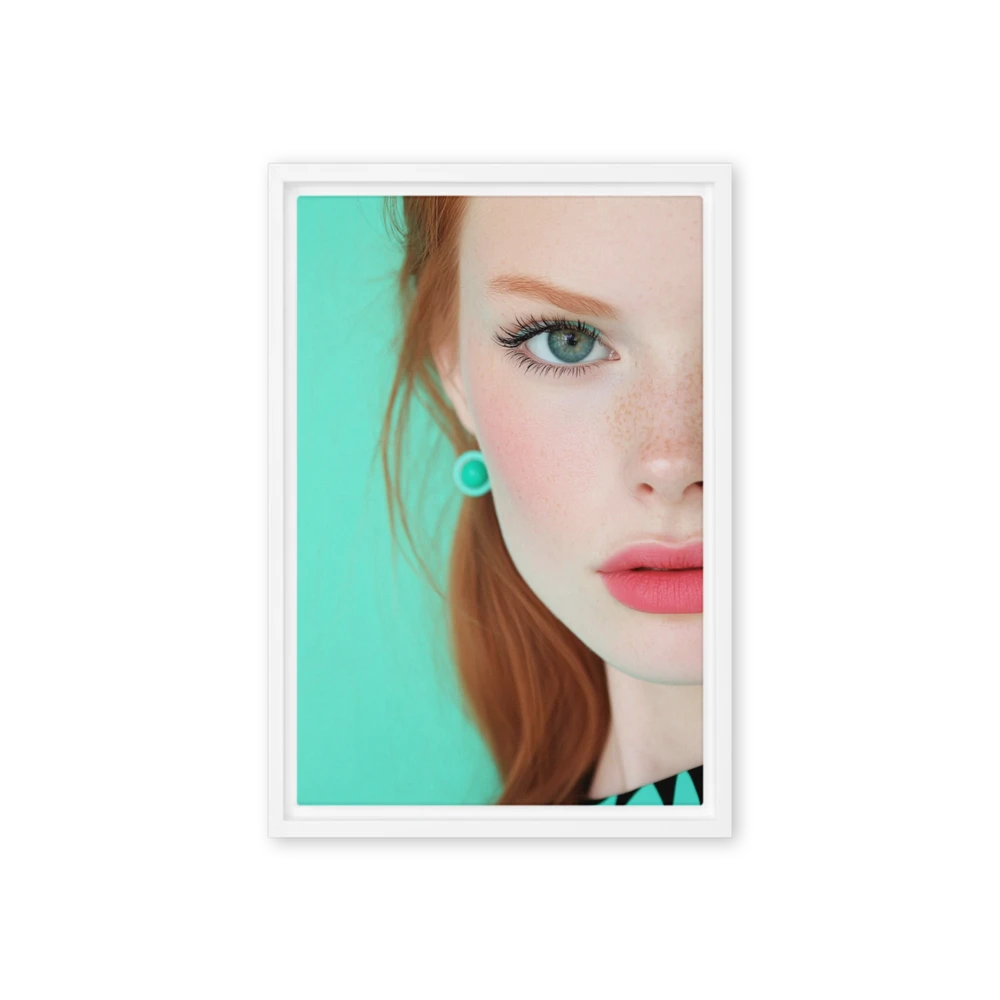 Teal and Pink Gaze | Art Print