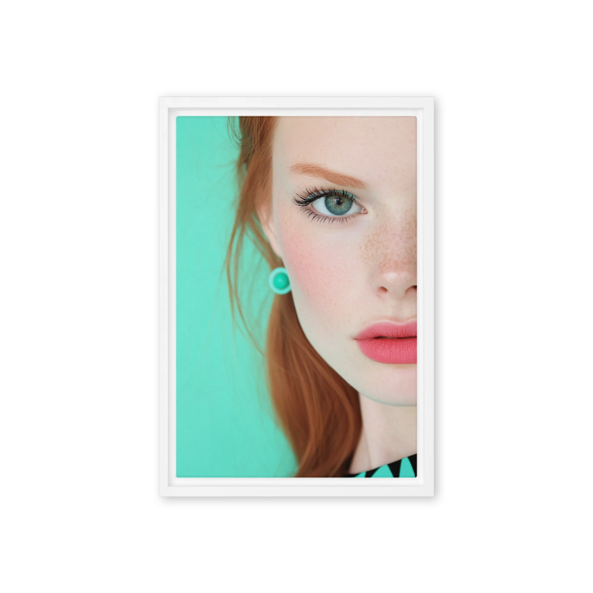 Teal and Pink Gaze | Art Print