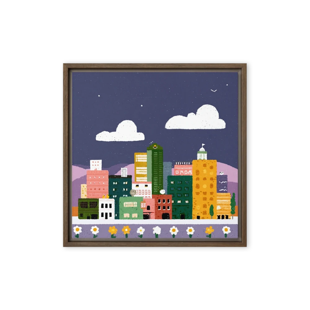 Textured Night City | Art Print