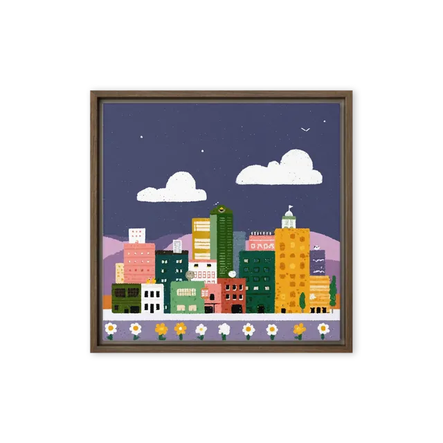 Textured Night City | Art Print
