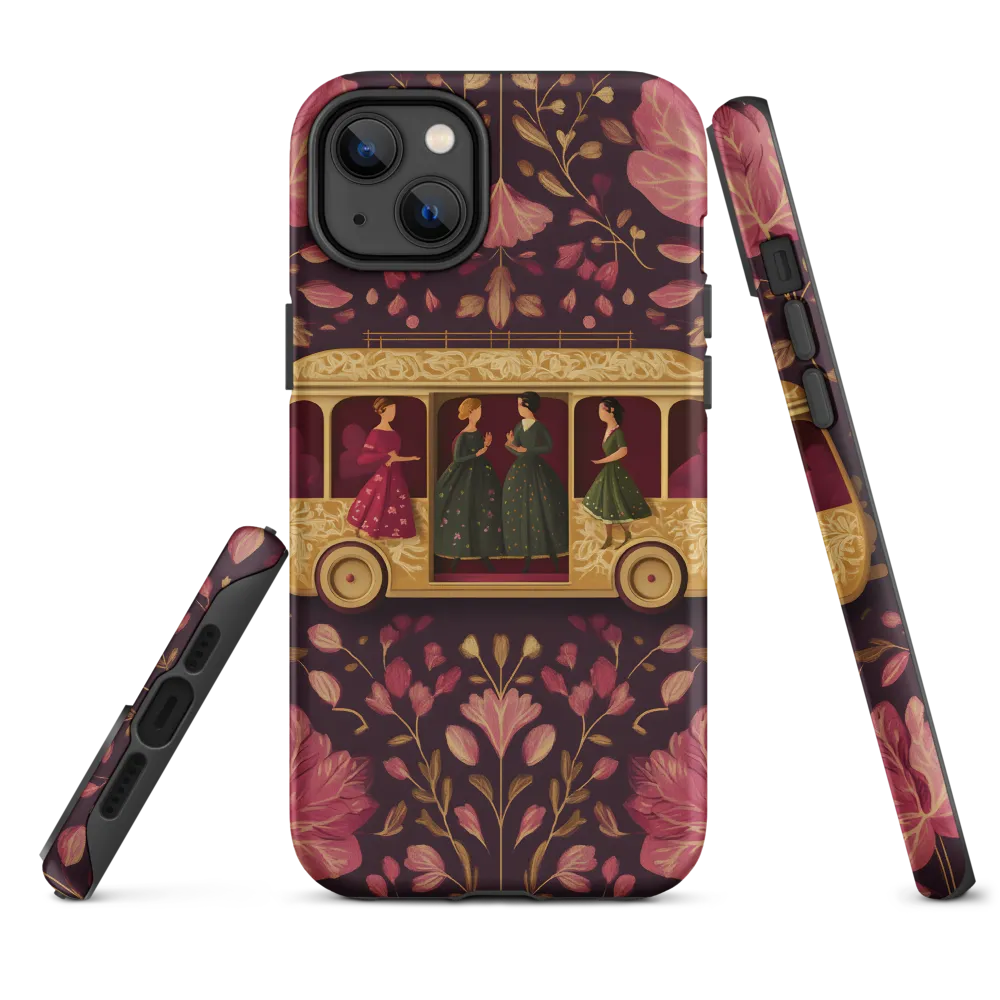 Vintage Trolley with Elegant Women | Phone Case