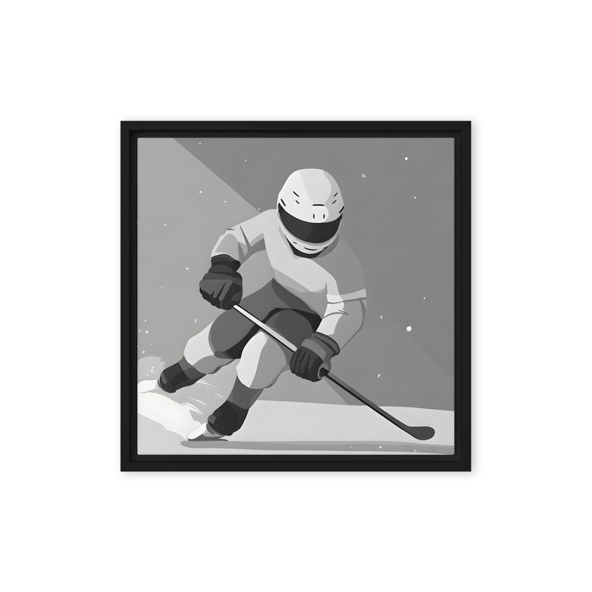 Dynamic Hockey Player 
 Canvas | 32″x 32″