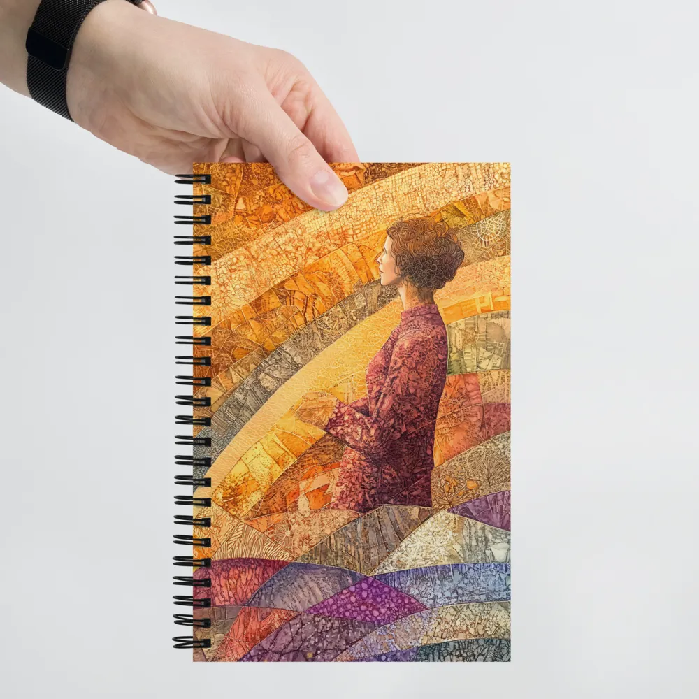 Contemplative Patchwork Profile 
 Spiral Notebook | 140 pages