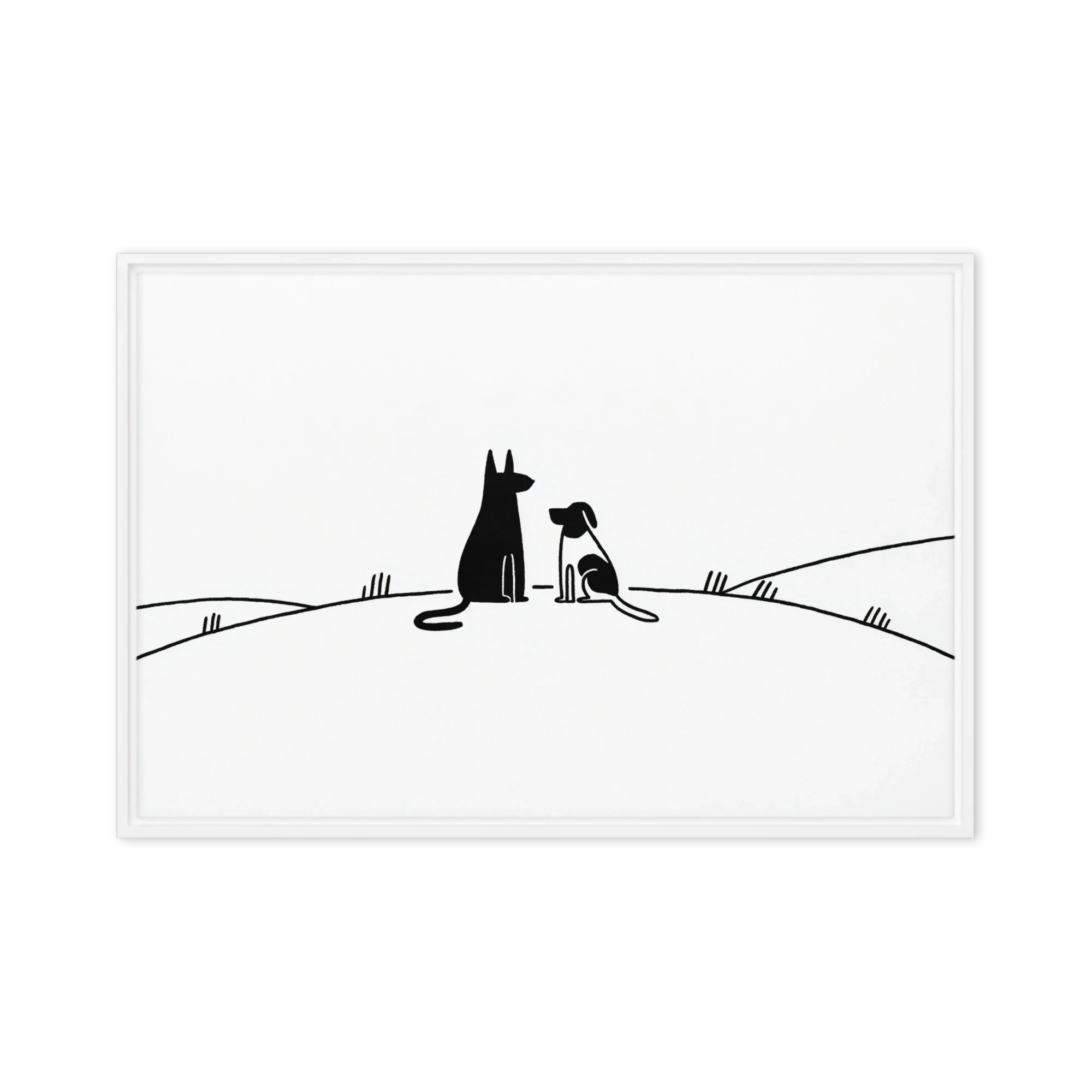 Two Dogs on a Hill