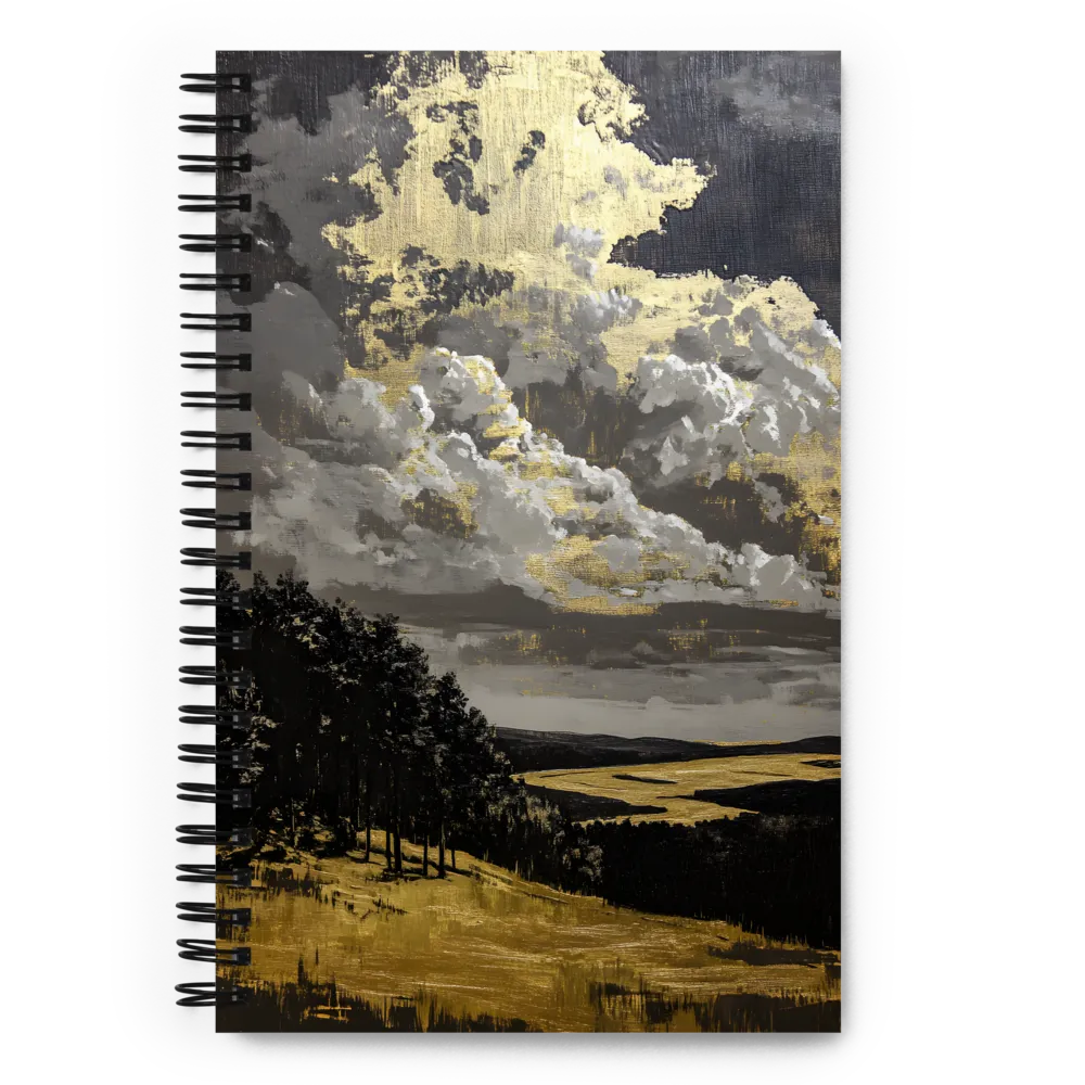 Gilded Cloudscape 
 Spiral Notebook | 140 pages