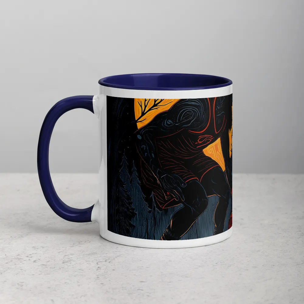 Lunar Dribble 
 Mug with Red inside