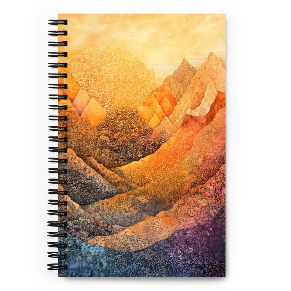 Luminous Textured Mountains 
 Spiral Notebook | 140 pages