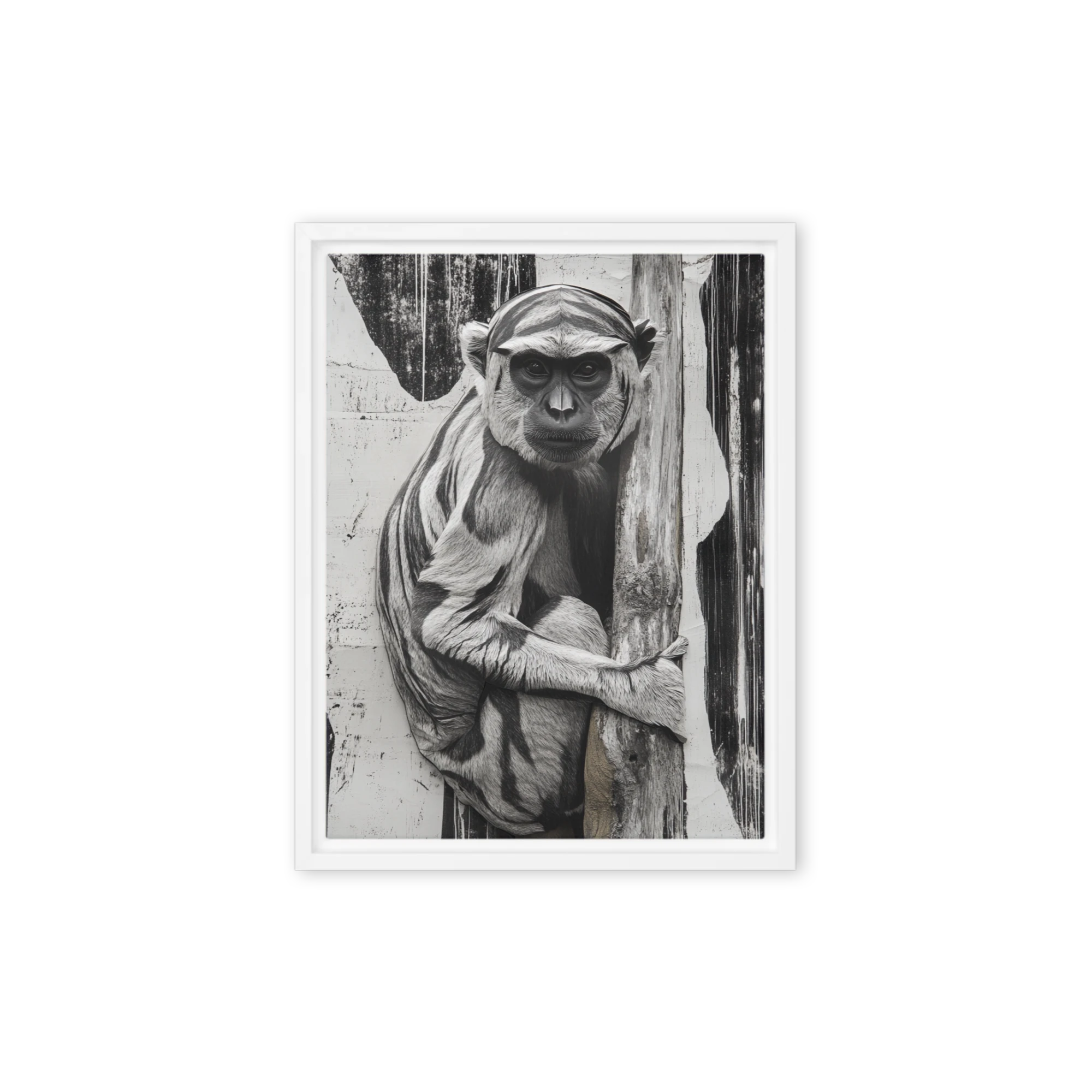 Monochromatic Monkey Portrait