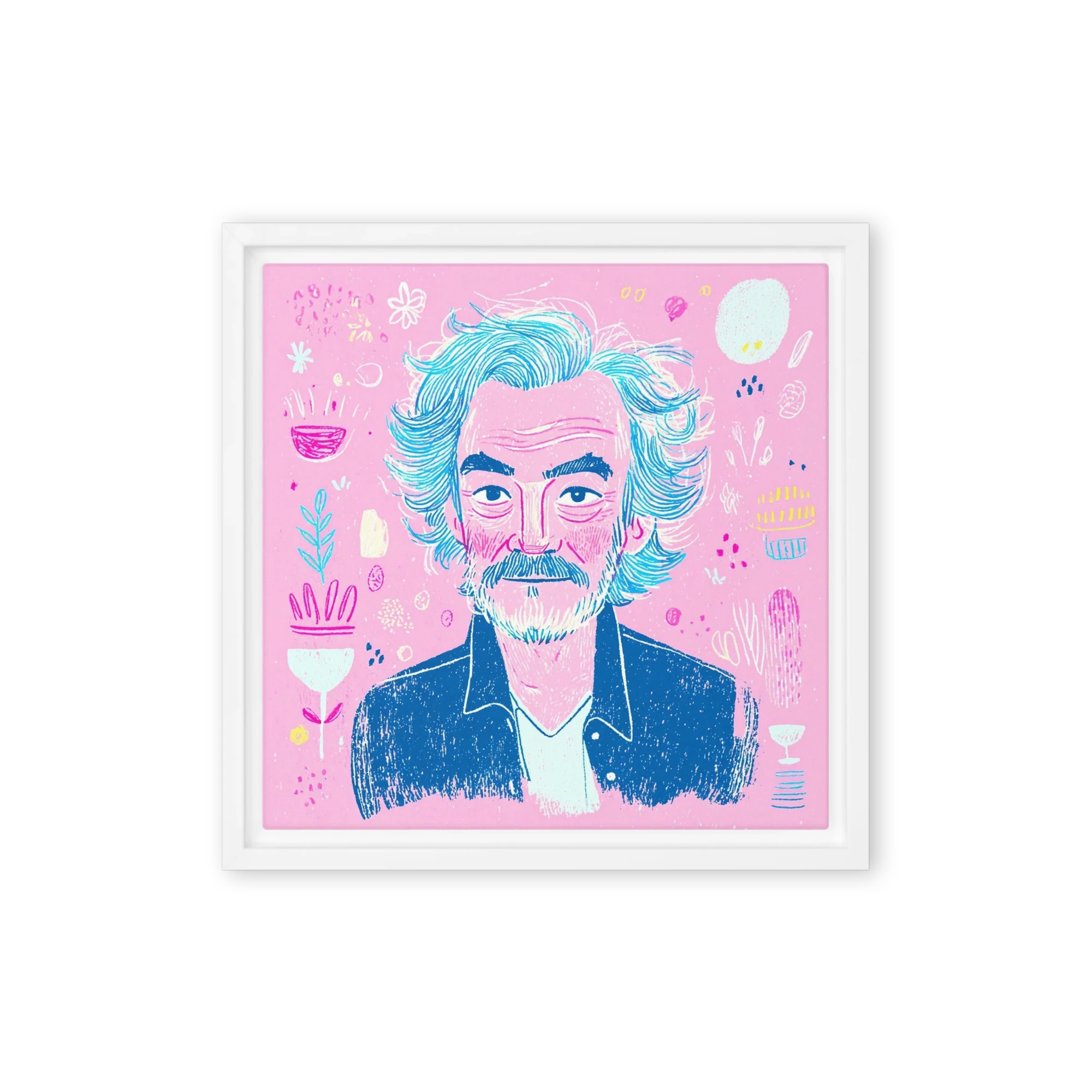 Whimsical Pink Portrait
