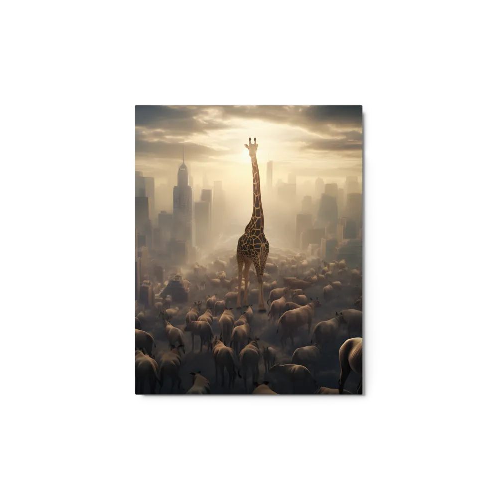 Surreal Giraffe in Urban Landscape