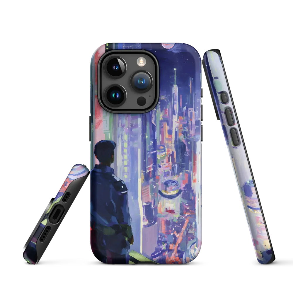 Futuristic Cityscape at Night | Phone Case