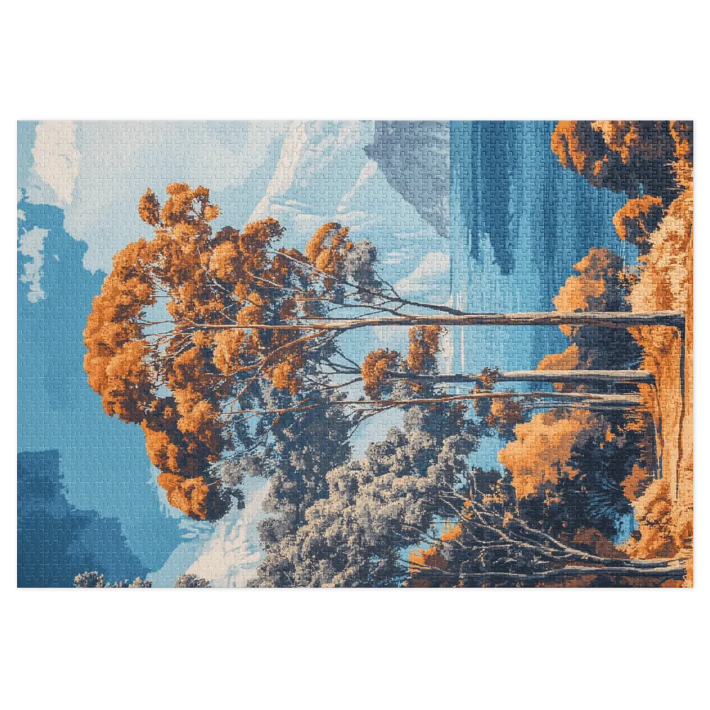 Sienna Canopy Lake 
 Jigsaw Puzzle in Tin Box