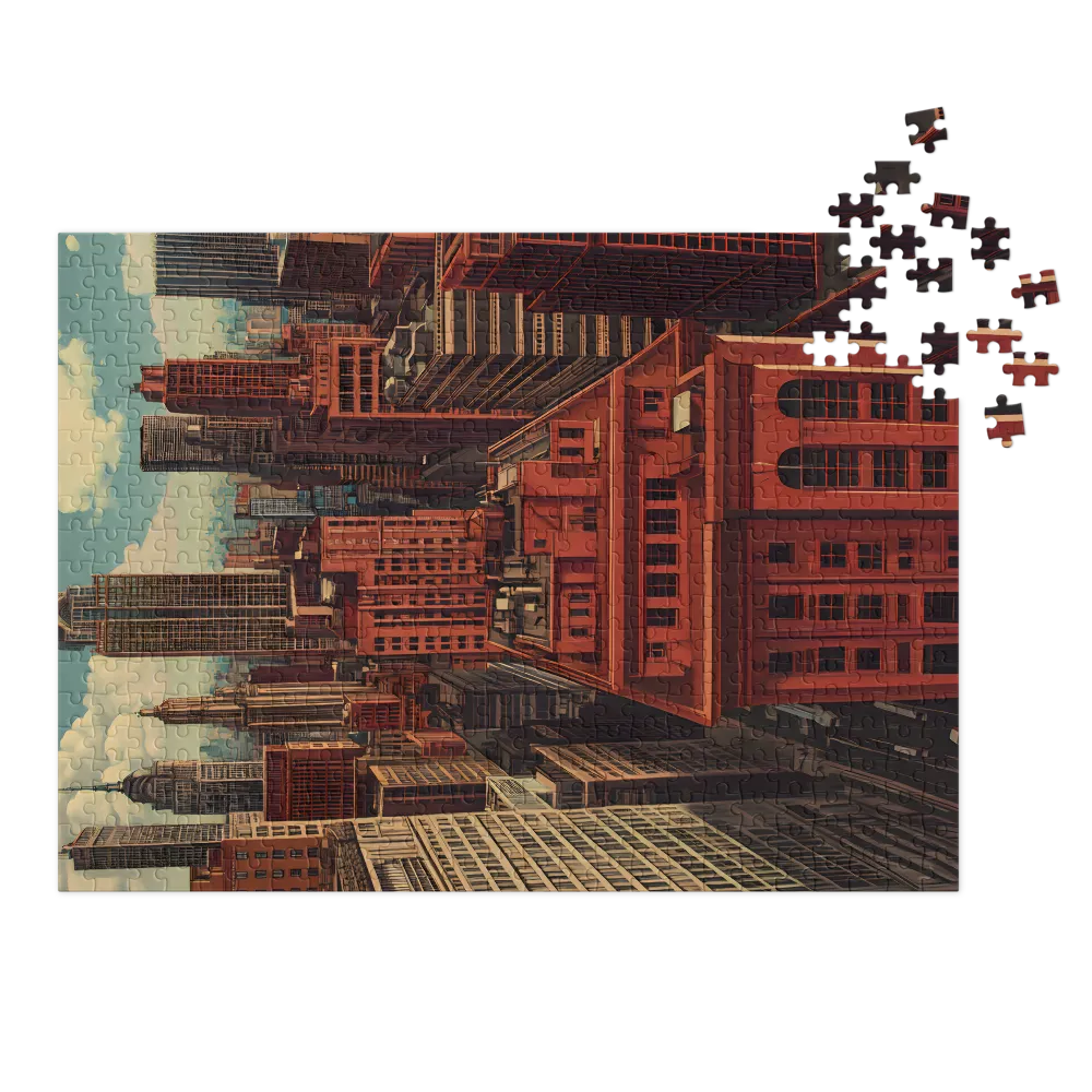 Urban Cityscape with Skyscrapers