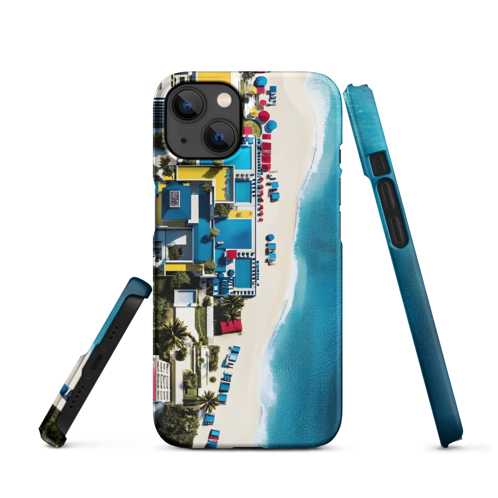Aerial View of Colorful Beach Resort | Phone Case