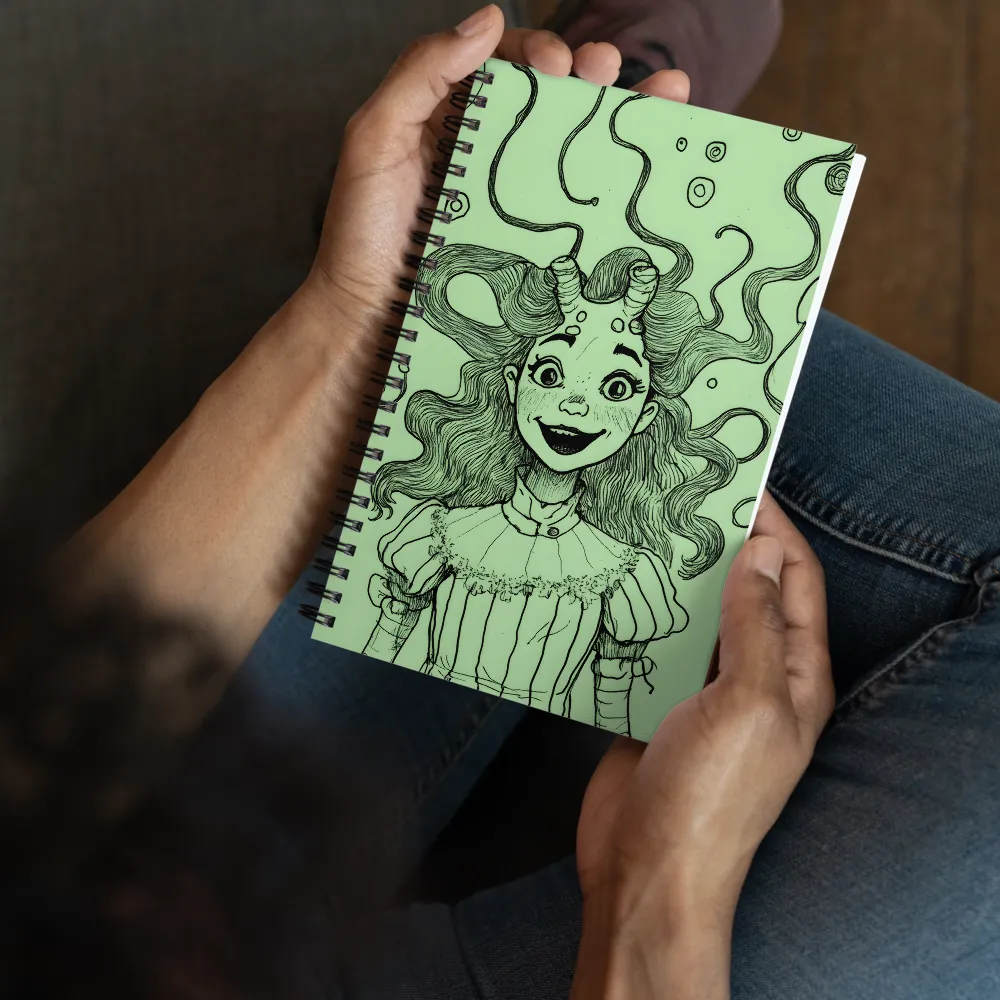 Smiling Horned Girl 
 Spiral Notebook | 140 pages