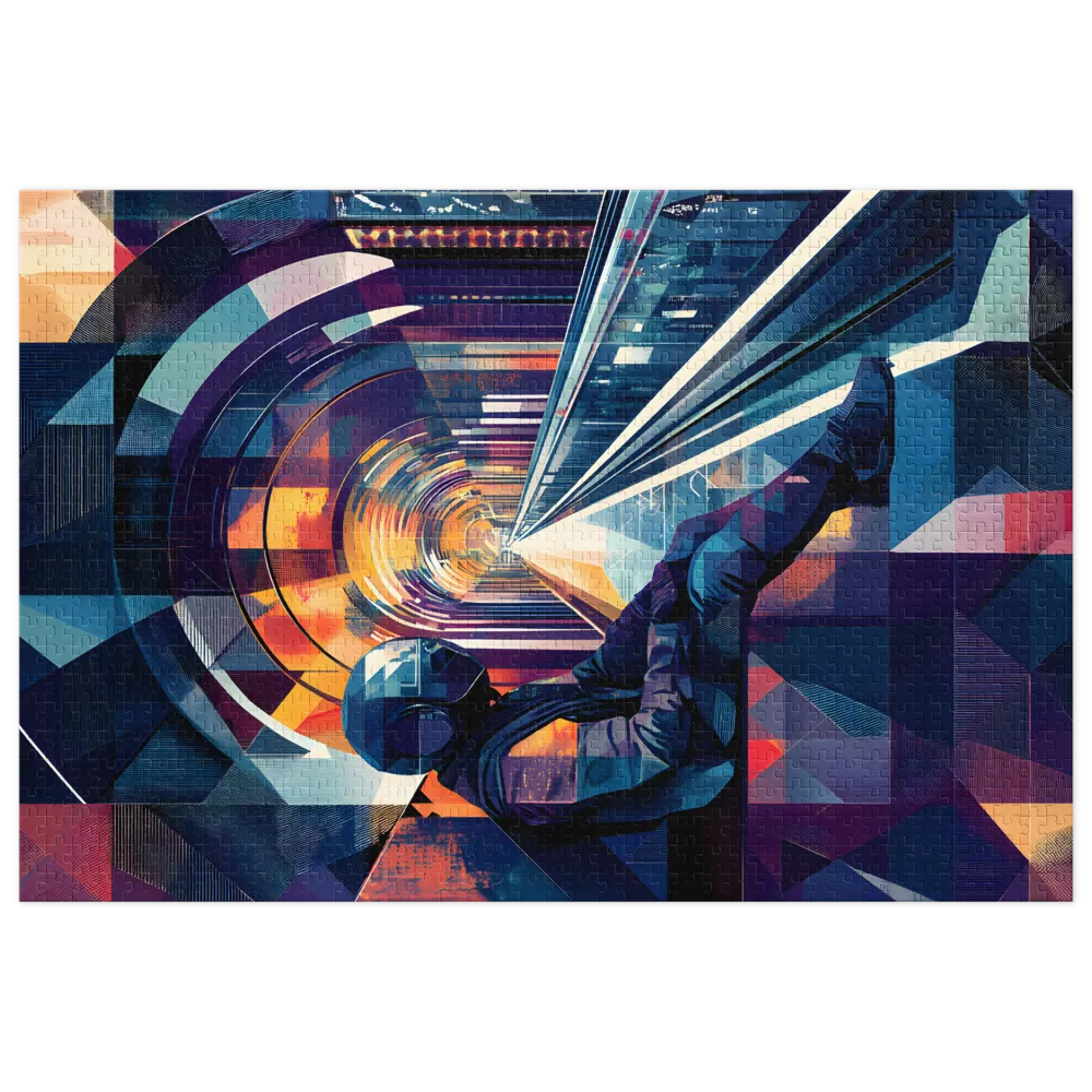 Seated Figure in Abstract Tunnel | Jigsaw Puzzle (252/520 pieces)