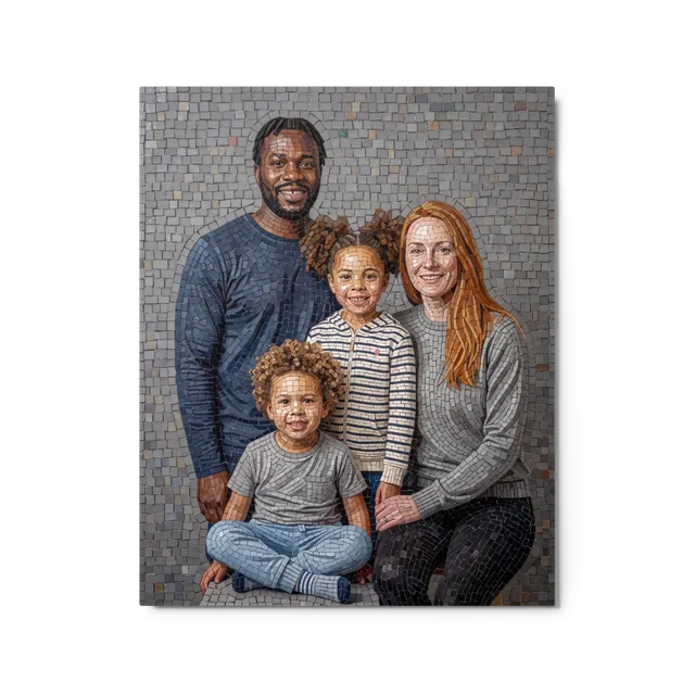 Family Portrait — Stone Mosaic