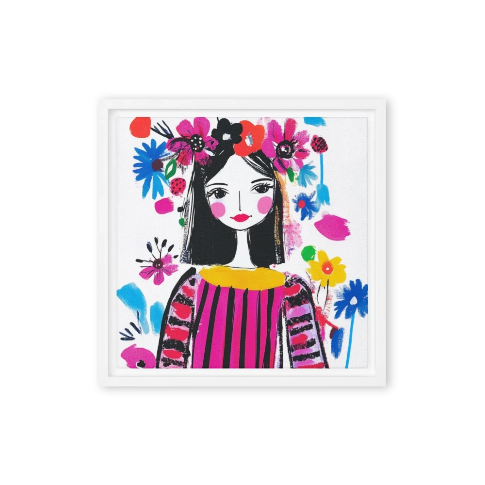 Vibrant Floral Portrait of a Woman