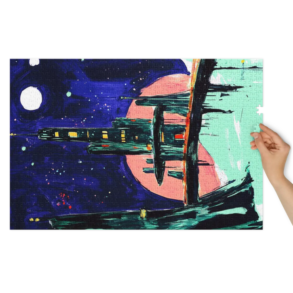Futuristic City Landscape | Jigsaw Puzzle (252/520 pieces)