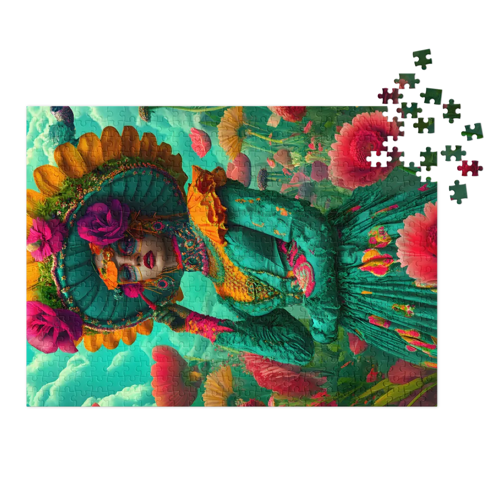 Enchanting Floral Muse 
 Jigsaw Puzzle in Tin Box