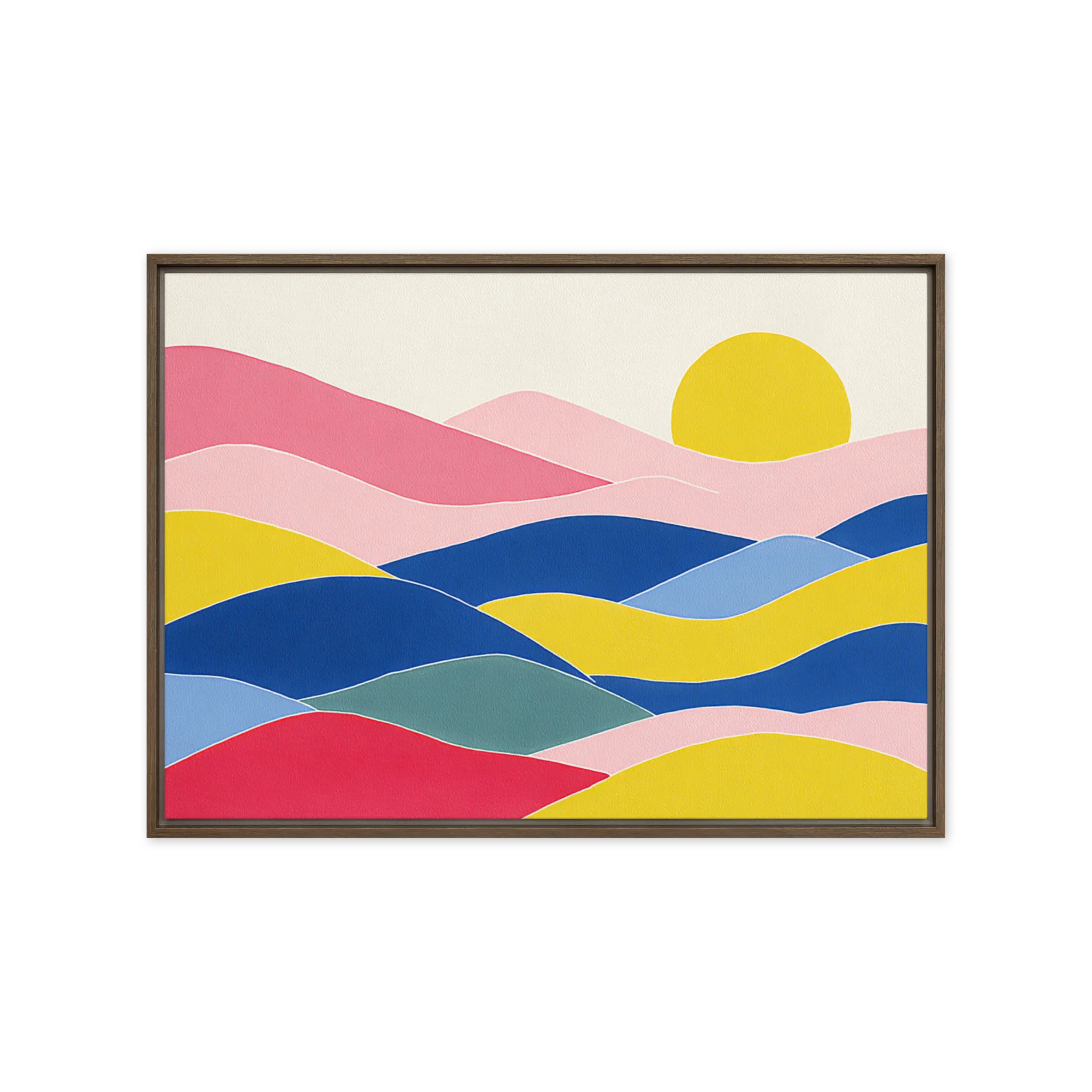 Sunny Hills 
 Canvas with Black Frame
