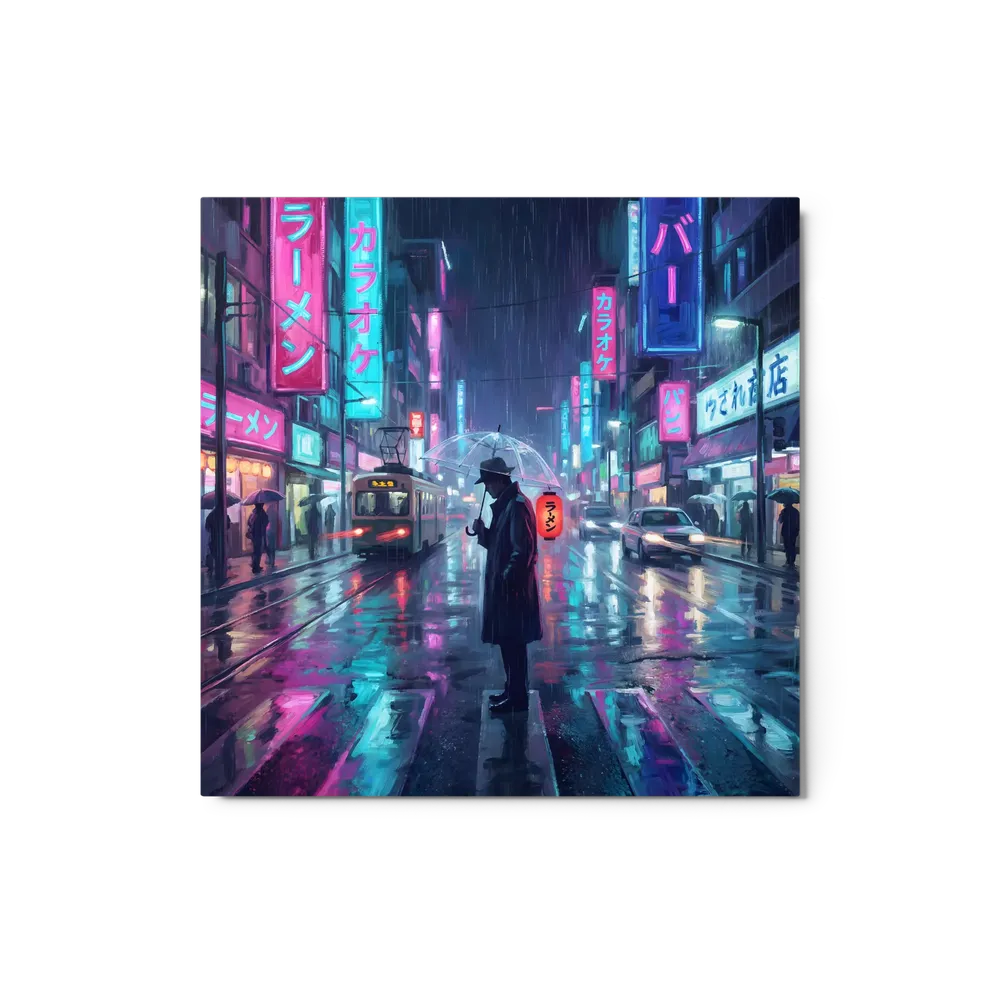 Neon Reflections: Rainy Tokyo Street | Art Print
