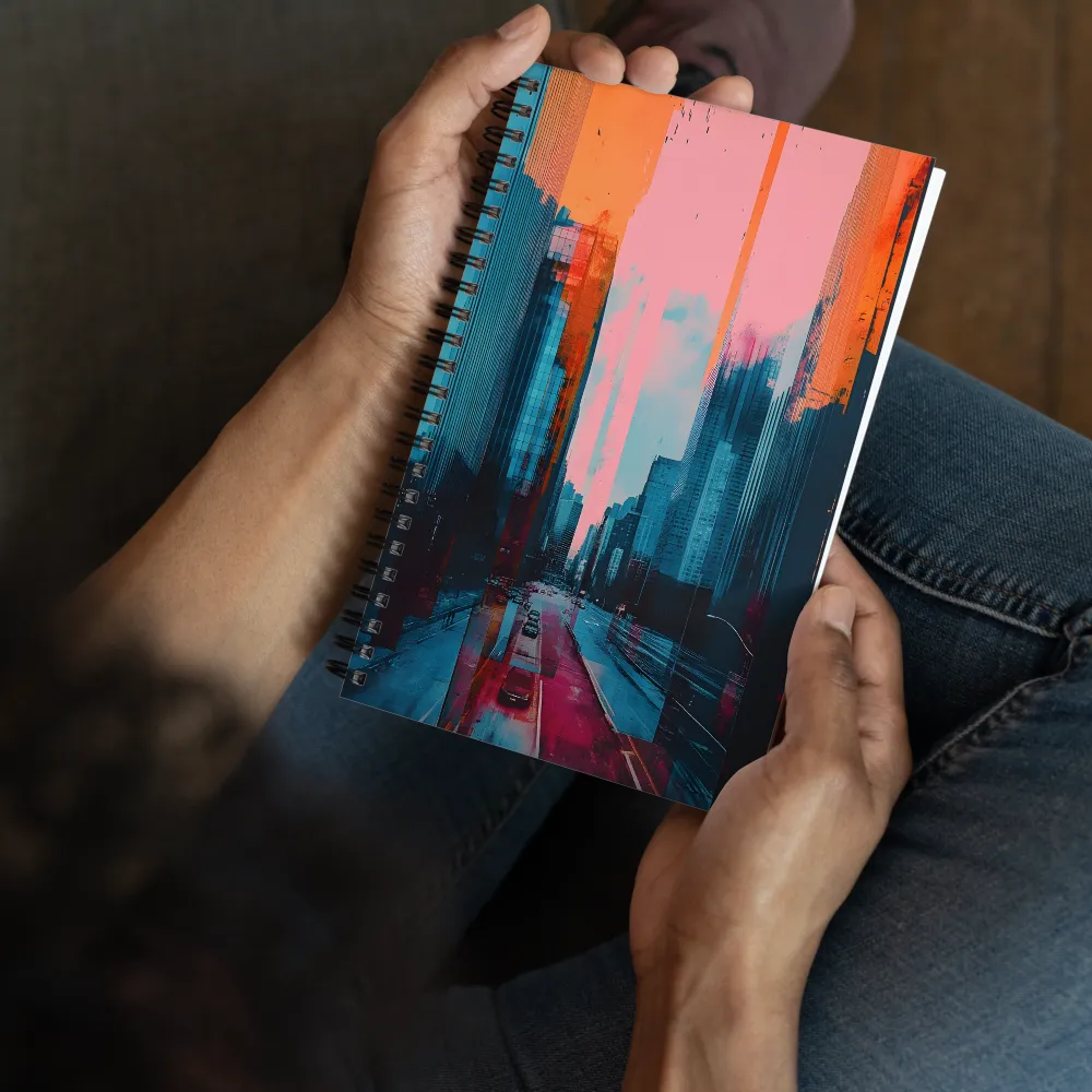 Urban Glitchscape 
 Spiral Notebook | 140 pages