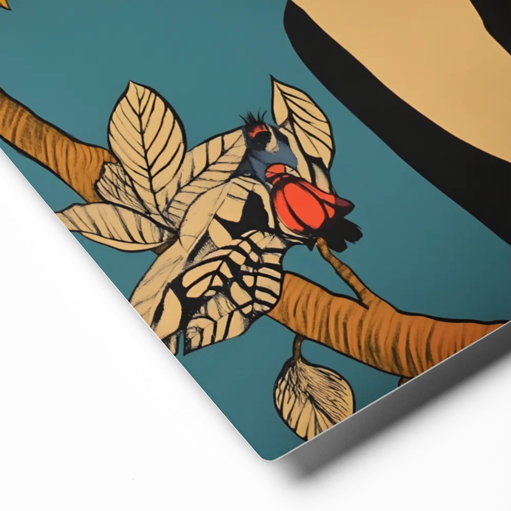 Tropical Toucan Illustration 
 Canvas with White Frame