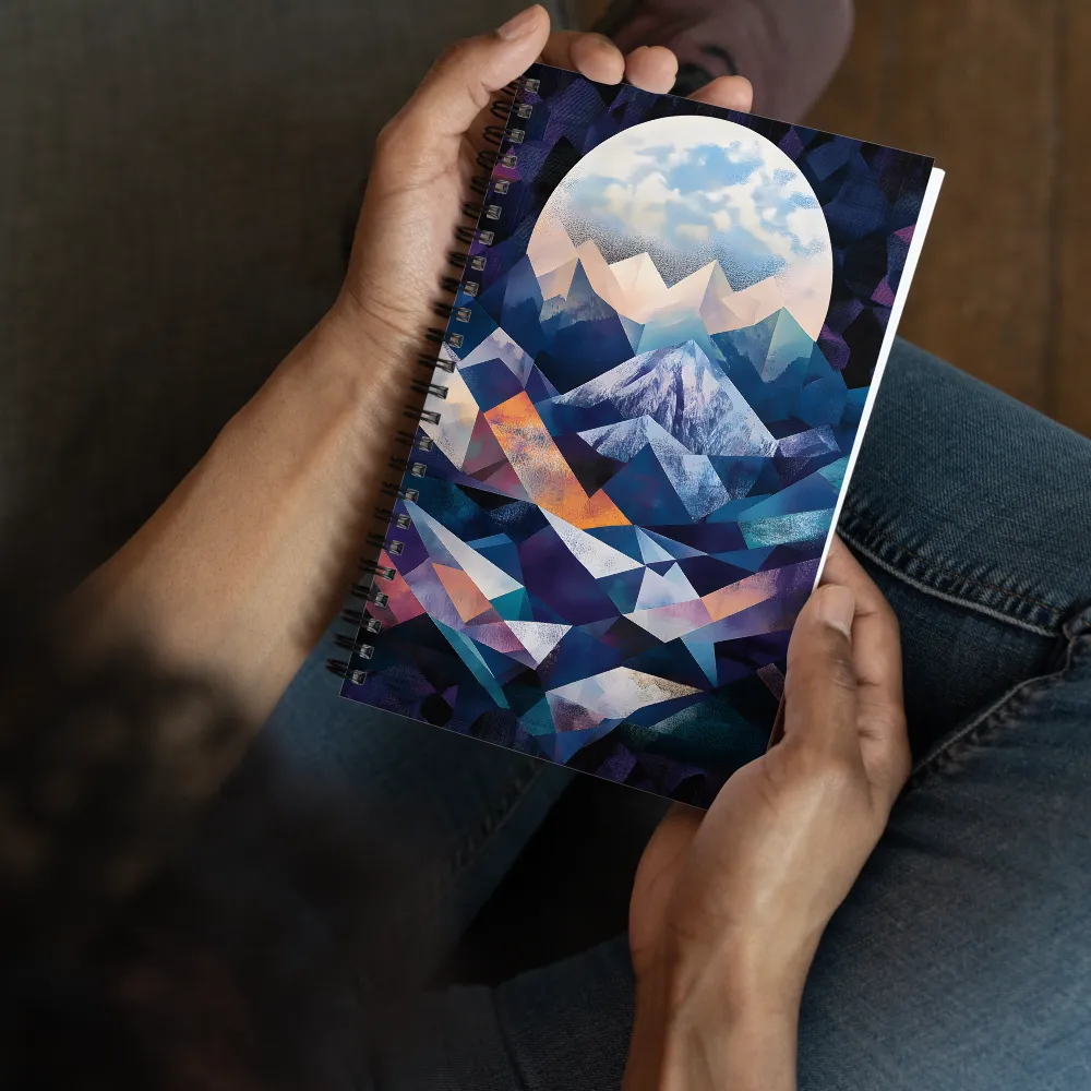 Lunar Peaks Geometric Abstraction 
 Spiral Notebook | 140 pages