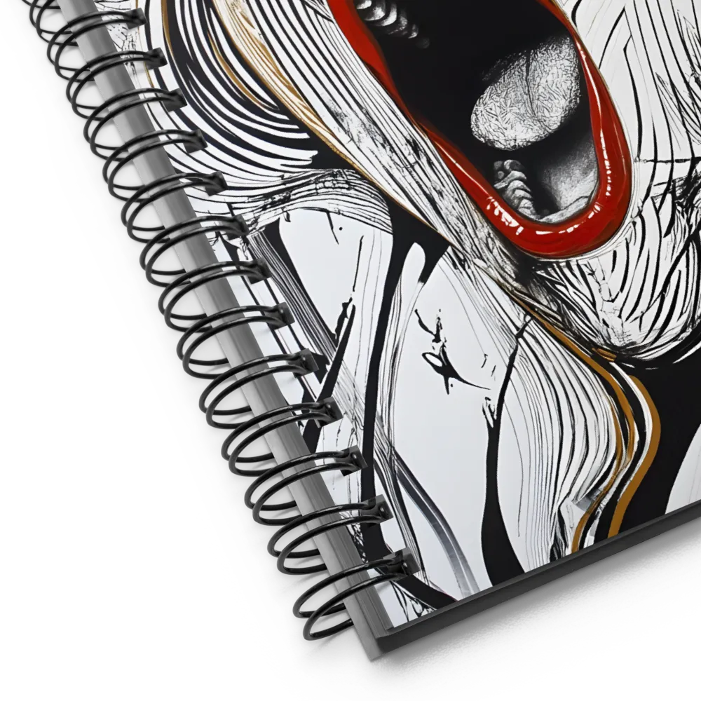 Expressive Scream in Lines 
 Spiral Notebook | 140 pages