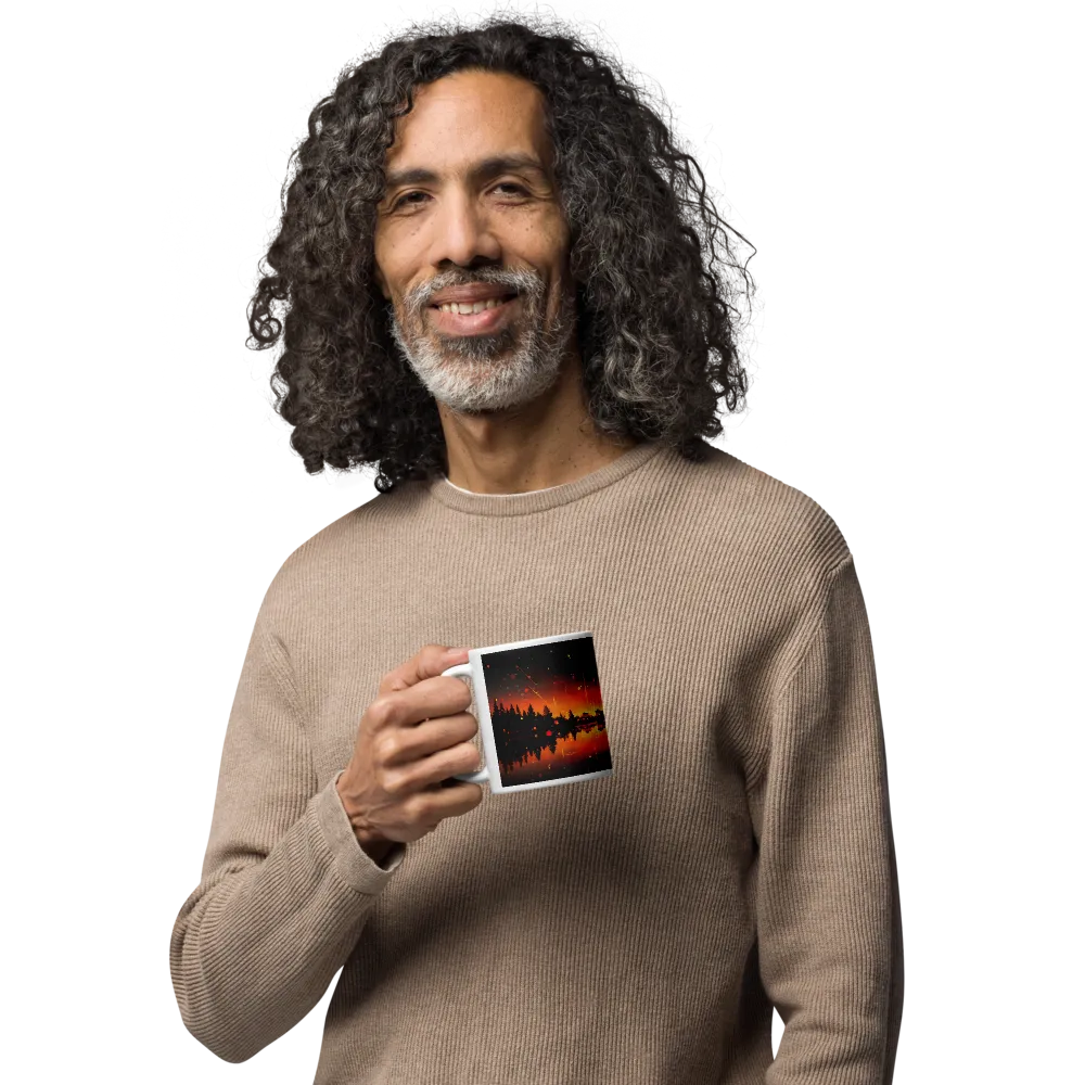 Pagoda Reflections at Dusk 
 Mug with Red inside | 15 oz