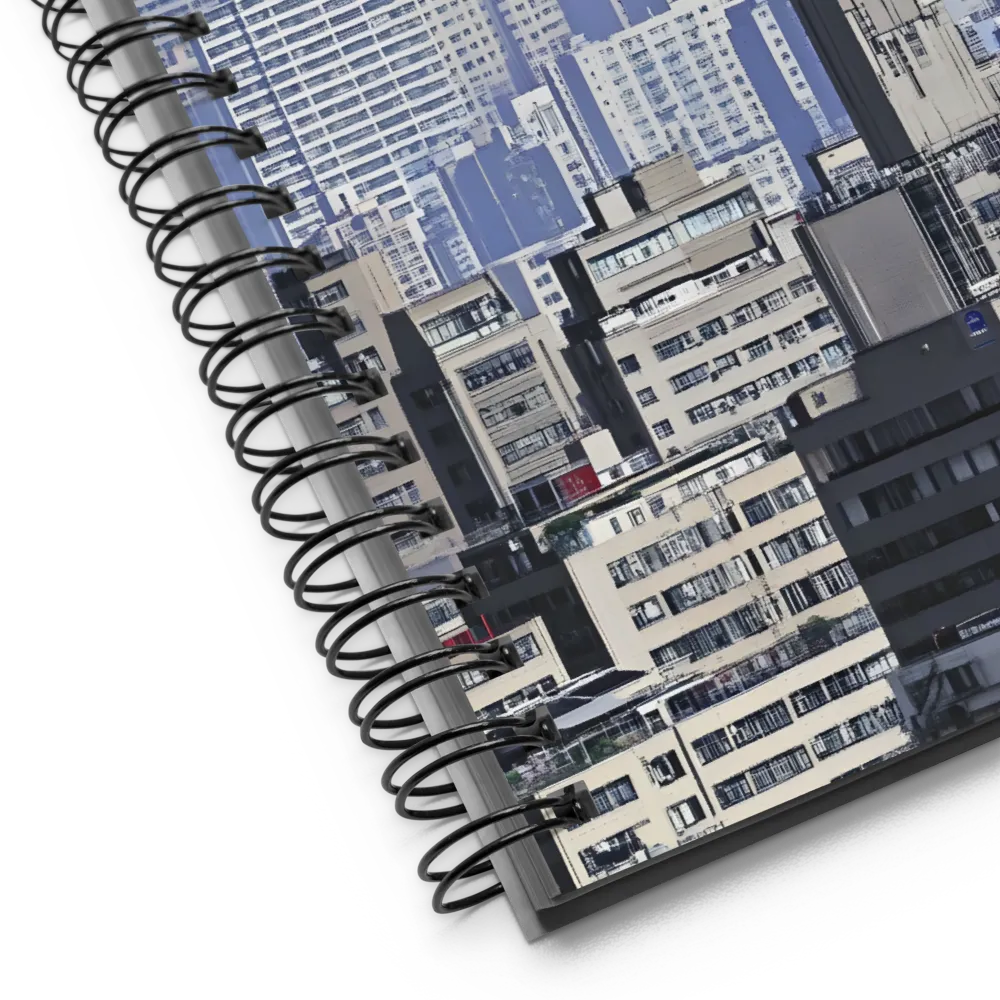 Blue Cityscape Layers 
 Spiral Notebook | 140 pages