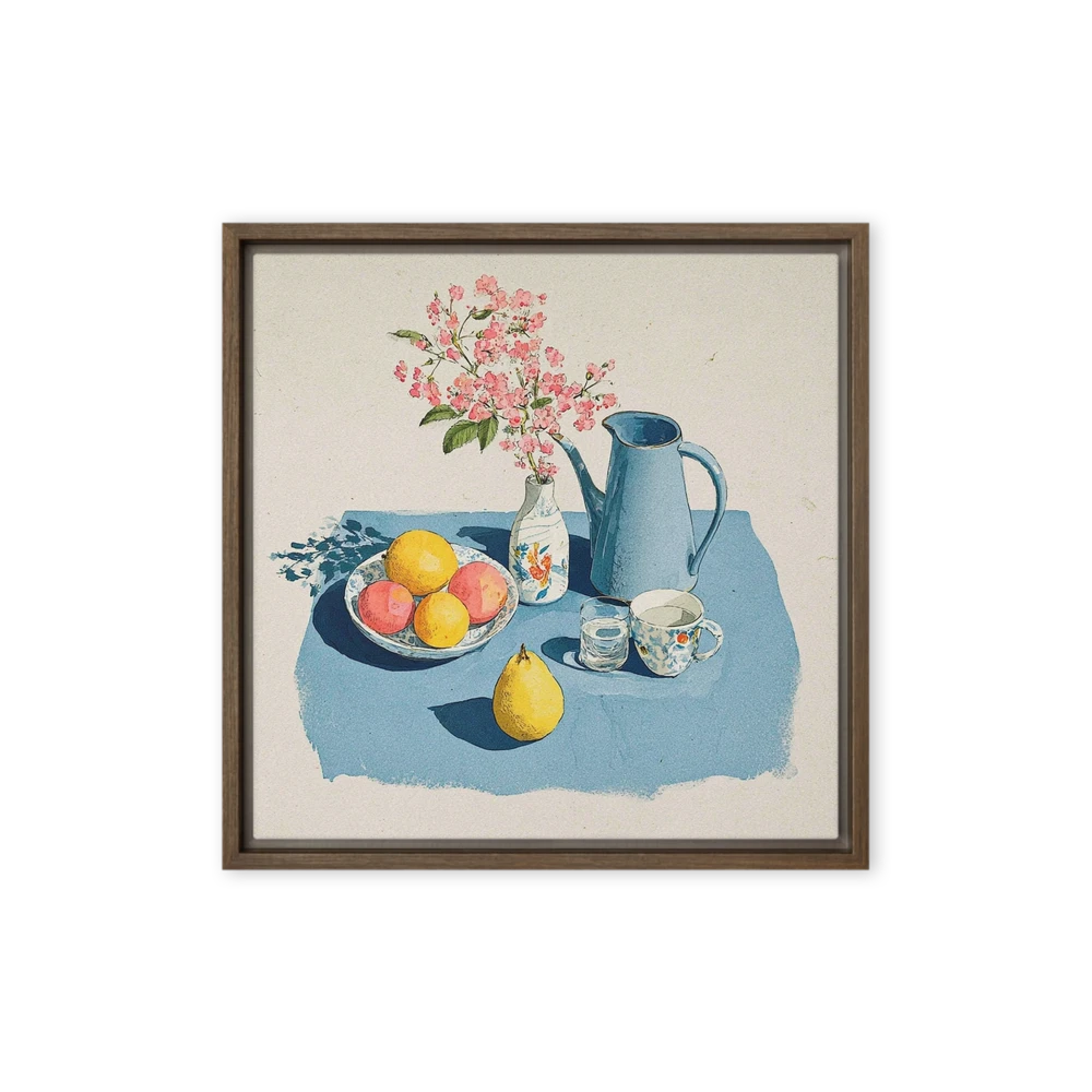 Blue Pitcher and Spring Blossoms | Art Print
