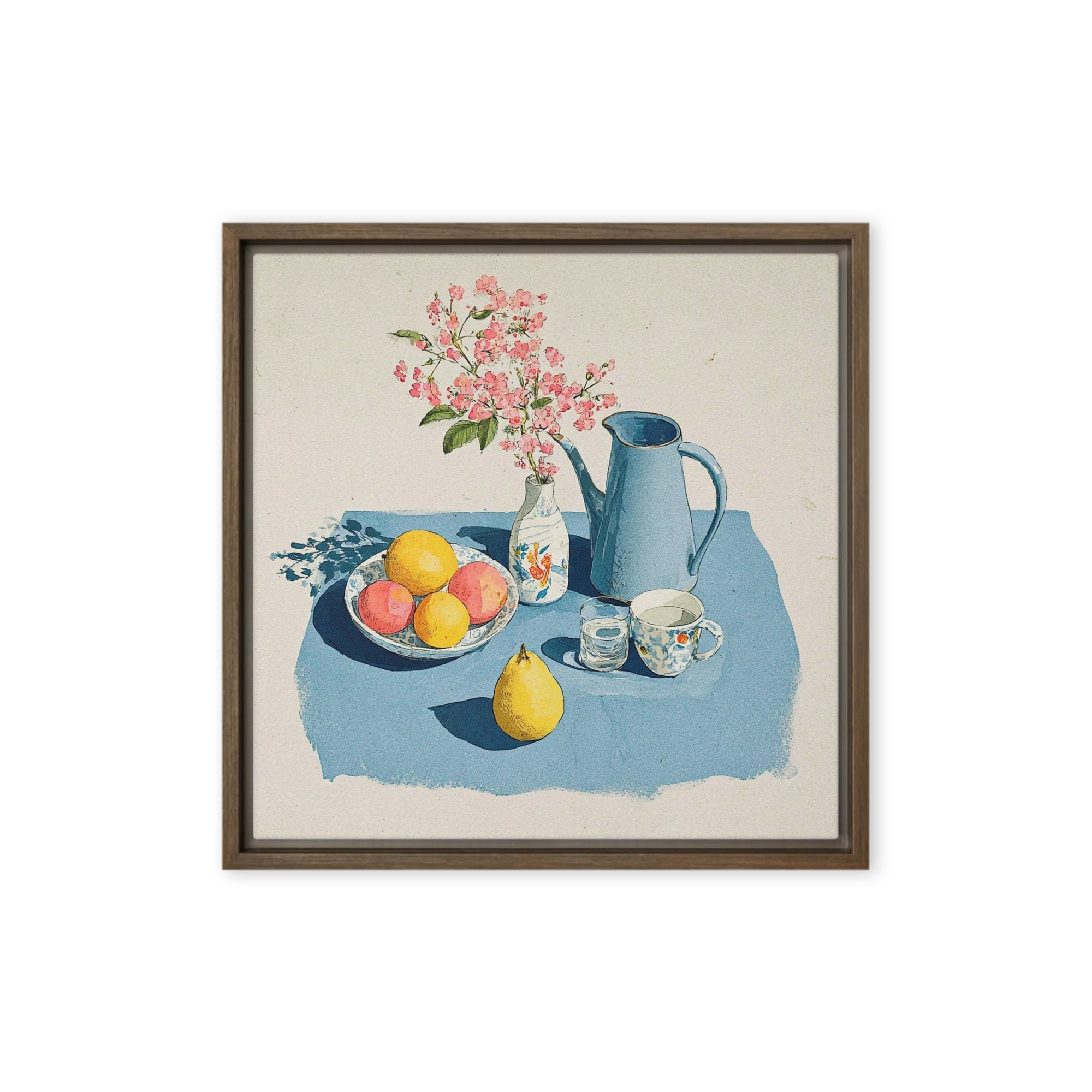 Blue Pitcher and Spring Blossoms