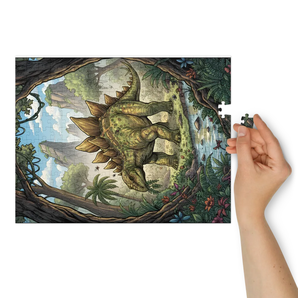 Stegosaurus by the Stream | Jigsaw Puzzles