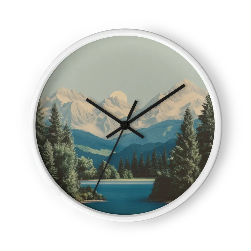Lake Beyond the Peaks | Wall Clock