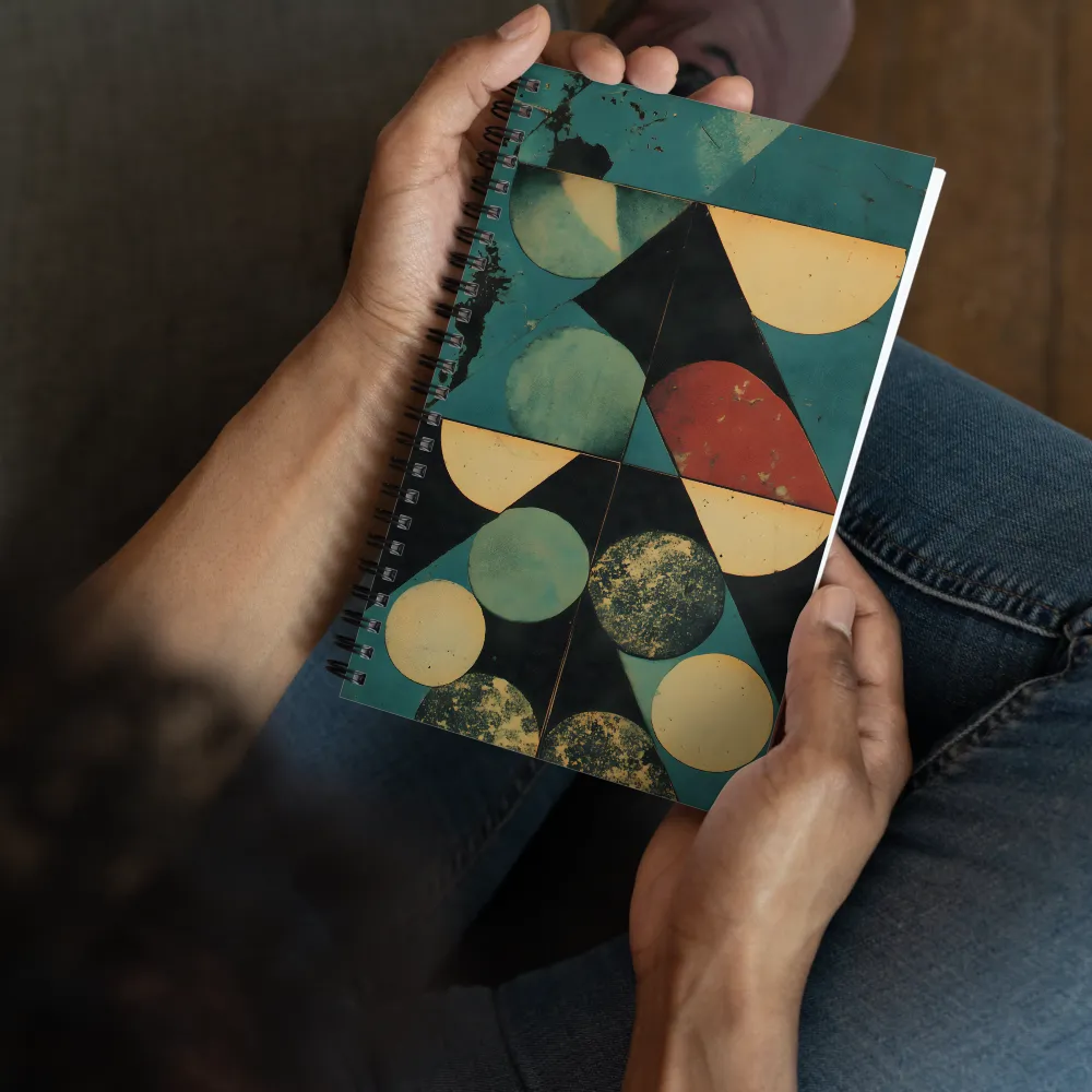 Distressed Geometric Abstraction 
 Spiral Notebook | 140 pages