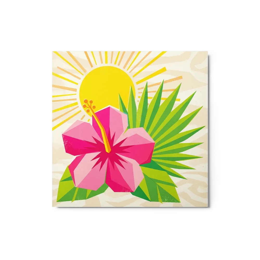Geometric Hibiscus Bloom | Art Print