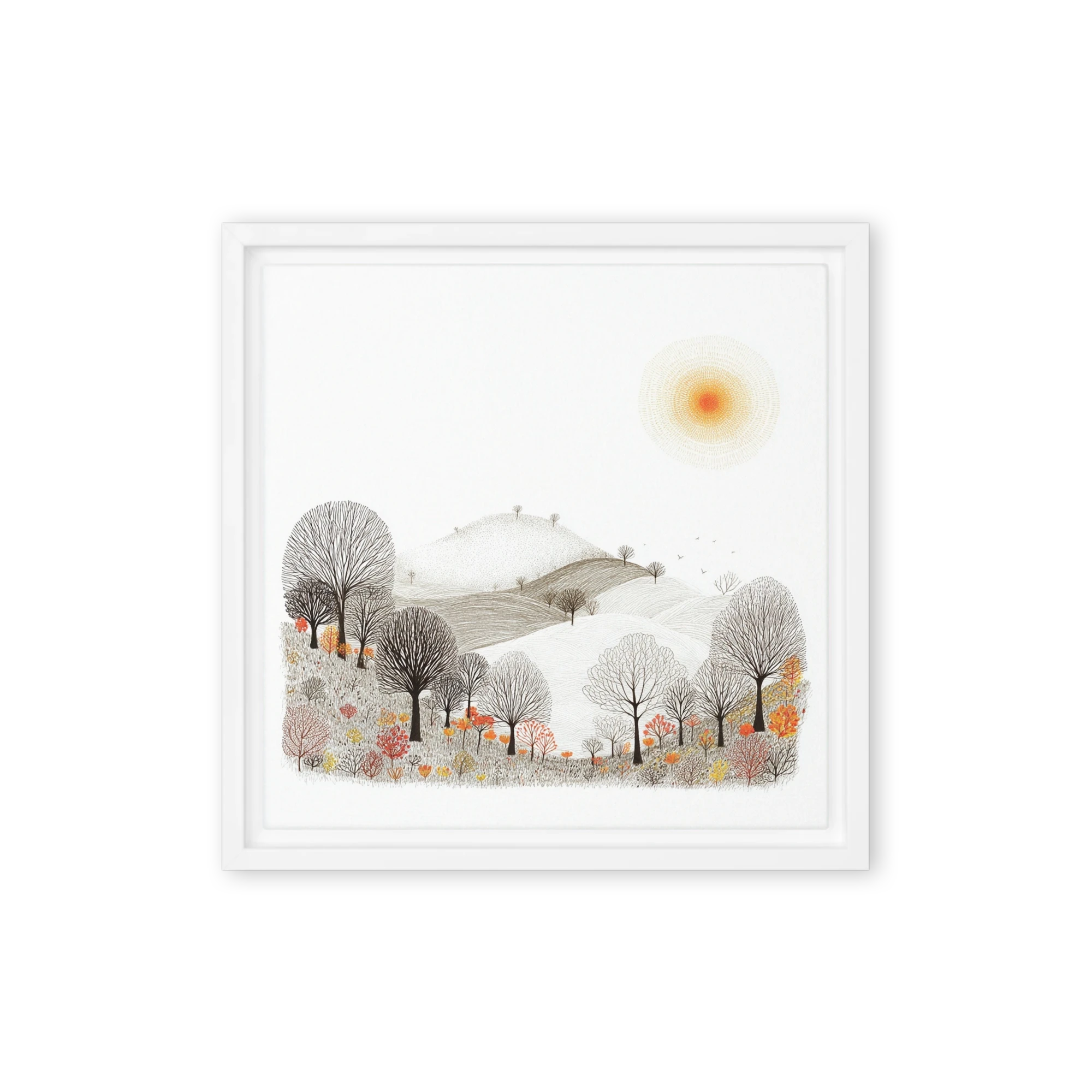 Autumn Sun Over Hills